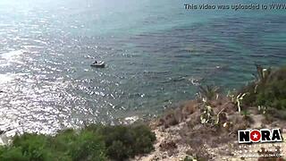 i saw this young teen 18+ masturbatin on the beach with her small tits out, it was so hot...