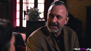 The stud with a big cock pummels Jane Wilde's tight teen pussy hard, spanking her wet