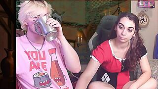 I'm watching Kails and Bails fuck in front of the computer, it's so hot.