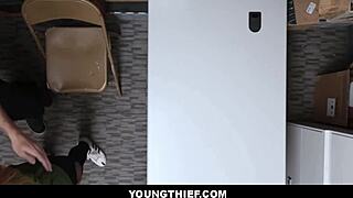 Thick Natural Big Tits Teen Shoplifter Dakota Rain Surrenders Body to Officer for Freedom in Shop