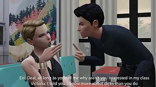 Hot student feels intense emotions during detention and teacher encounter