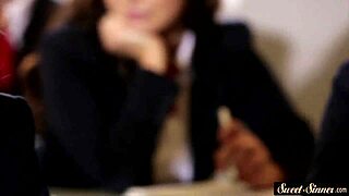 Gorgeous Teen 18+ Rides Cock After Classes