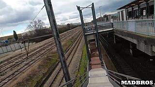 I fuck chilean friends big ass in public train and at her place