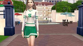 Petite Teen Cheerleader Fucks Hot Art Professor in Sims 4 Episode 2