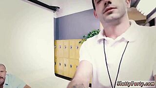 Intense teen 18+ bathtub sex education session by the pool