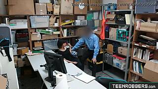 Perv Officer Fucks Horny Teen Thief Hard in Office POV.