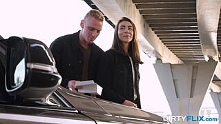 Hey, Vivian Grace's intense fuck with shaved pussy 😏