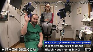 doctor tampa makes freshman kalani luana orgasm with hitachi wand during physical