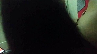 Fucking my tattooed friend on the red sofa feels amazing 😍