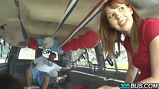 redhead babe delila darling gets fucked for cash in the car