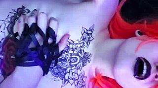 I watch tatted babe get drilled and cummed on.