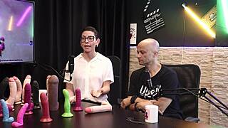 Eilani Quina and Victor Luciano Play with Toys in Sheer Red