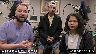 How does this wand feel, freshman? Doctor gives Michelle Anderson intense orgasms in Tampa hospital.