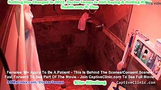 Clove Eliza Shields, a stunning model patient, spreads wide for her gyno exam in Tampa, Florida, revealing her perfect tits to the attentive doctor.