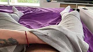 I Stroke His Thick Cock With My Hands, Feeling Every Vein Up Close