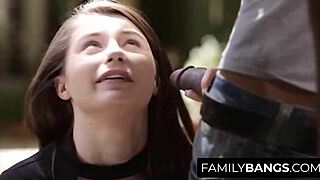 Cute Teen Carolina Sweets Blows Stepbro Isiah Maxwell Through Car Window