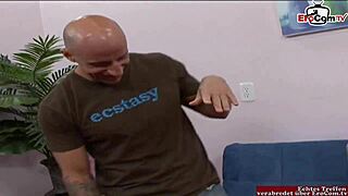 Red Haired Slut with Natural Tits Picked Up on Street for Monster Cock Bodybuilder Sex