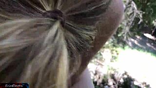 Teenage Stepdaughter Takes A Cum Facial From The Gardener In The Backyard - Erin Electra!