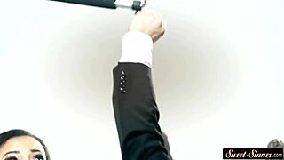 i bound this ebony teen and pounded her hard, fucking her face in heels