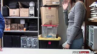 Aubree Ice Shows Her Small Natural Tits While Using A Condom In This Detailed Scene.