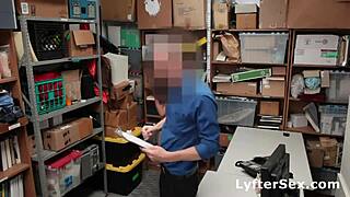 Skinny asian shoplifter gets strip searched and fucked