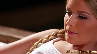 alluring stepmother teaches teen oral skills