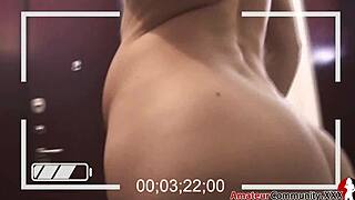 Teen daughter teases neighbors with intense striptease and dancing