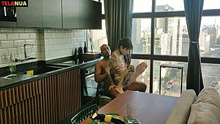 I'm a teen Brazilian fucking this huge big black cock Latino.