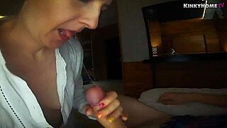 hey, watch this amateur teen girl with short hair sucking cock and swallowing cum like a pro