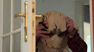 Hot Latina Gets Anal Fucked by College Boyfriend in Halloween Scarecrow Prank