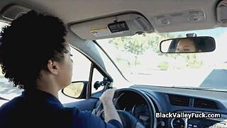 Driving lessons from amateur student, giving a blowjob in dorm