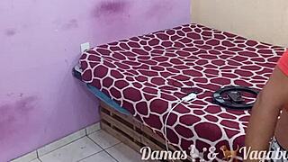 She gets wild in hard sex with three guys