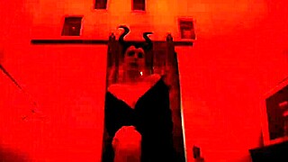 Big tits college student gets wild on halloween