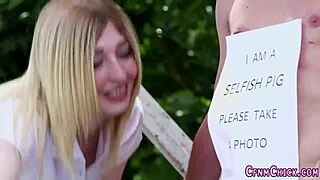 kinky british students play outdoors