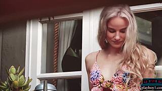 petite teen roxy shaw strips in garden revealing small tits and ass