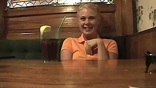 little 18+ summer teen rubs tits in public with handcuffs