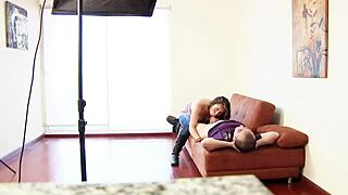 First hardcore porn scene for amateur Colombian couple