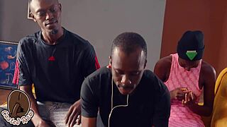 pretty teen 18+ with small waist chops big cock behind gamer head stepbro