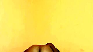 Sweet little ebony teen explores her body