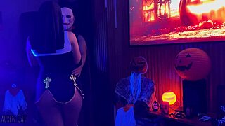 Boneco Billy fucking that perverted nun's ass?