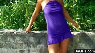 dagfs - my teen girlfriend flashes her ass in the park and gives me a blowjob