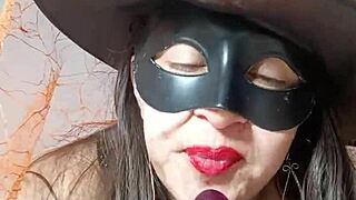 Neighbor's Witch Seduces with Huge Cameltoe on Halloween.
