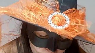 Neighbor's Witch Seduces with Huge Cameltoe on Halloween.