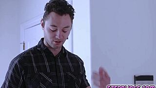 Stepbro romps Chloe's tight pussy from behind