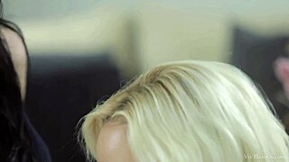 Blonde And Brunette Babes With Small Tits Engage In 69 And Fingering