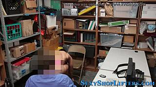 Thieving teen 18+ brunette caught in hardcore action