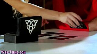 Tiny teen engages in girl-on-girl licking with petite features