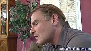 Real Stepdaughters Facial: Intense Hardcore Action with Brunette Teen 18+ and Small 18+ Tits