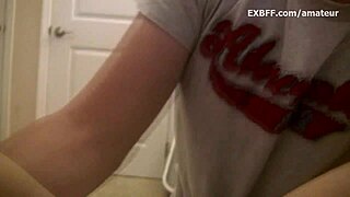 Geeky teen blonde gets pussy licked and gags on big white cock!