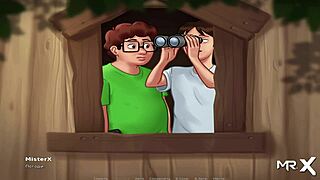 College student with a MILF and hentai gameplay